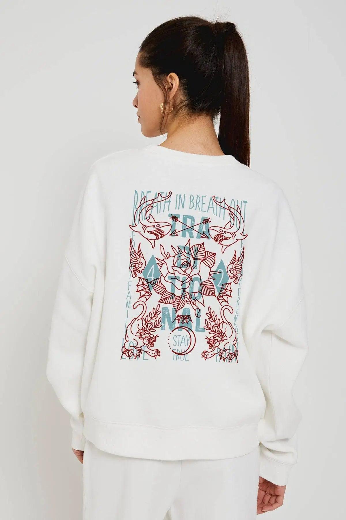 Breath Oversize Woman Sweatshirt