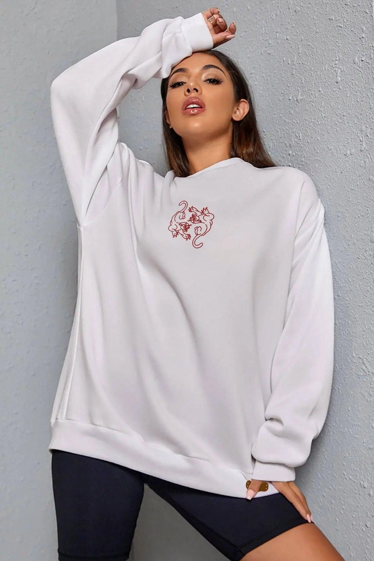 Breath Oversize Woman Sweatshirt