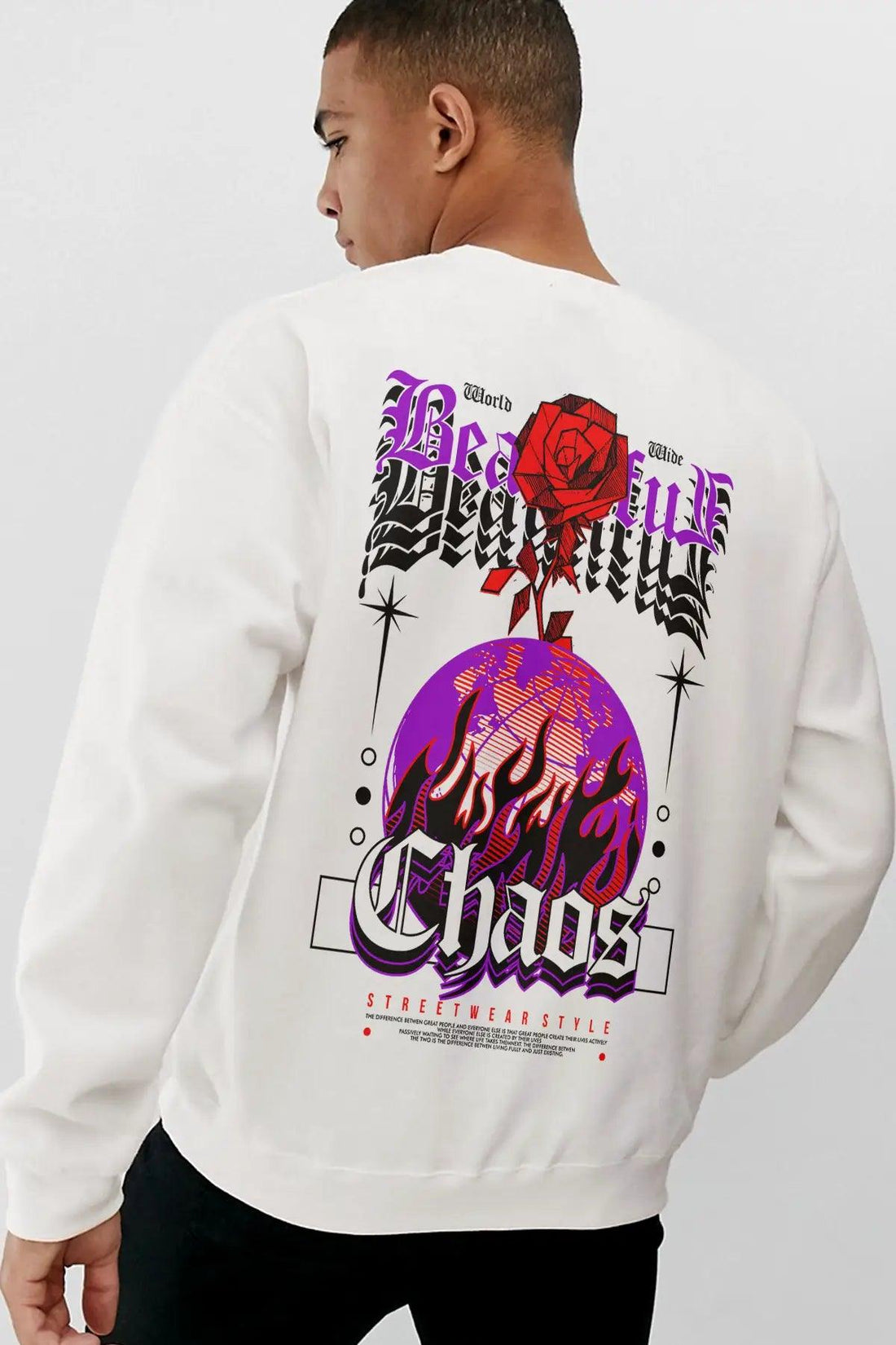 Chaotic Oversize Man Sweatshirt