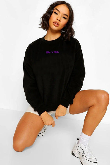 Chaotic Oversize Woman Sweatshirt