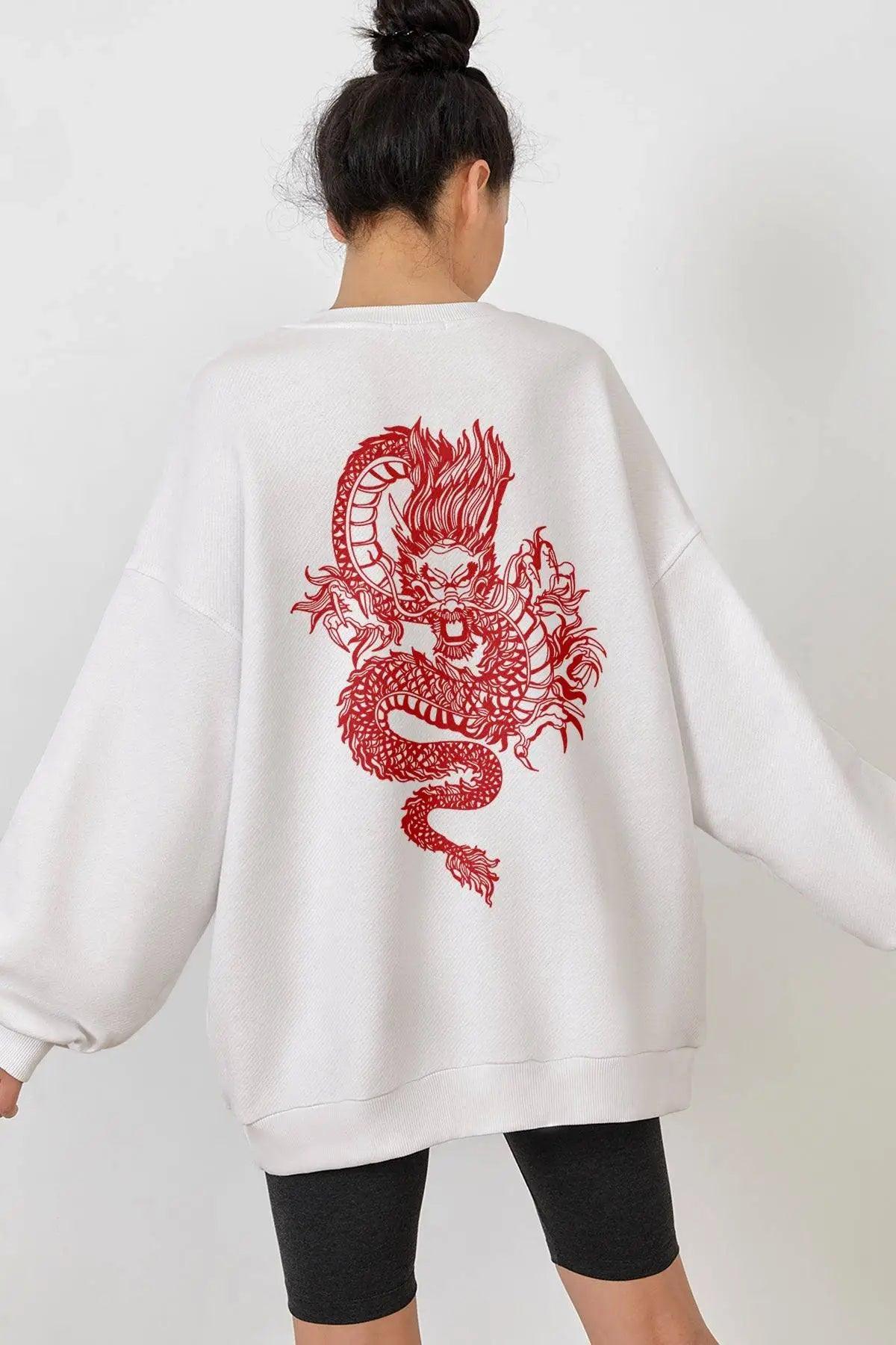 Dragon Oversize Woman Sweatshirt