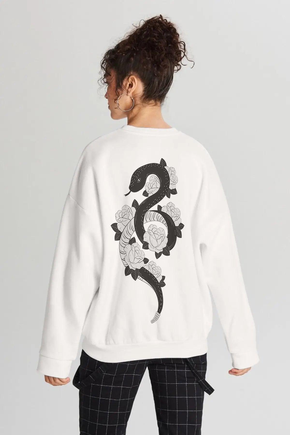 Snake Oversize Woman Sweatshirt