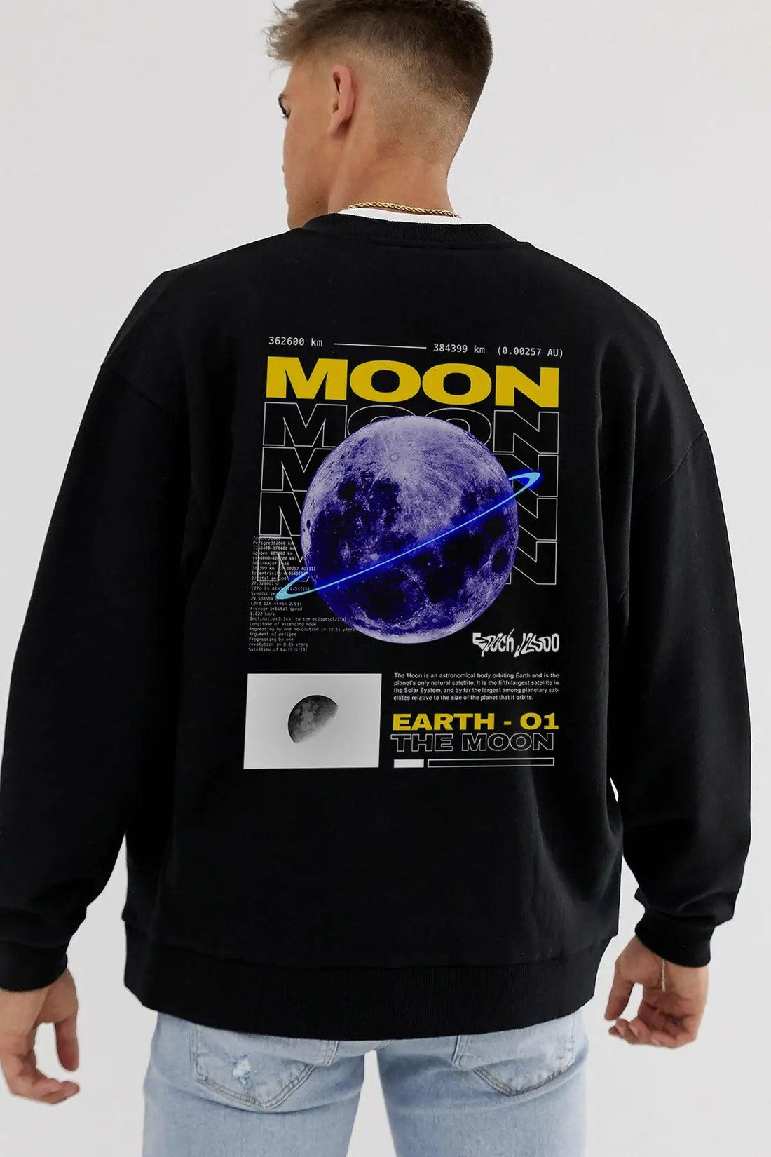 The Moon Oversize Man Sweatshirt