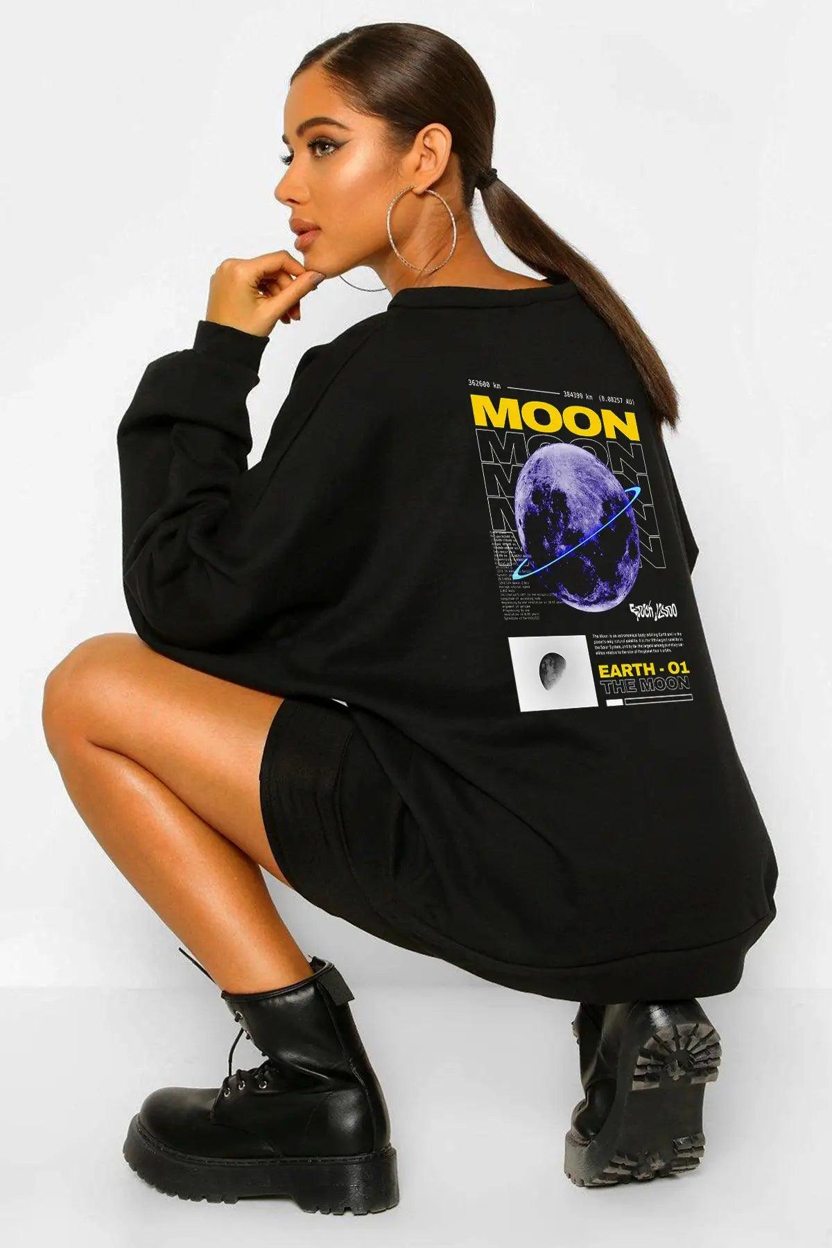 The Moon Oversize Woman Sweatshirt